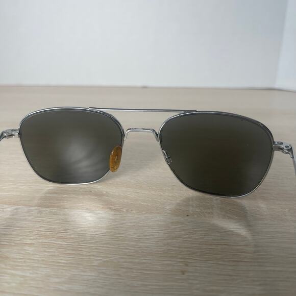 Randolph Engineering Aviator Sunglasses 5 1/2 Chrome AF-58-20 READ - Picture 7 of 16